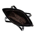 Shopperka ze skóry lizard z przeszyciami czarna 29-4E-626-1G