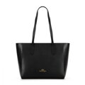 Damska torebka shopper ze skóry czarna 100-4E-602-1