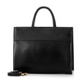 Dámska shopper kabelka zo saffiano kože, čierna a zlatá 100-4E-619-1G