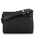Dámska kožená crossbody kabelka s prackou čierna 99-4E-005-1