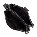 Dámska kožená crossbody kabelka s prackou čierna 99-4E-005-1