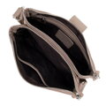 Damska crossbody ze skóry z klamrą beżowa 99-4E-005-9