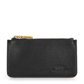 Dámska kožená crossbody kabelka, dvojpriehradková, čierna 100-4E-631-1