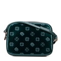 Damska crossbody ze skóry lakierowanej ciemny zielony 29-4E-025-Z