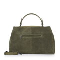 Damska crossbody ze skóry lakierowanej ciemny zielony 29-4E-025-Z