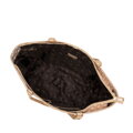 Torebka shopperka żakardowa w monogram kremowa 98-4E-905-0