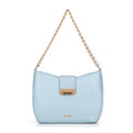 Dámska zapletená crossbody kabelka modrá 100-4Y-415-N