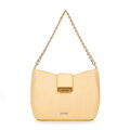 Dámska zapletená crossbody kabelka žltá 100-4Y-415-Y