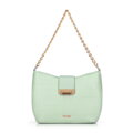 Dámska zapletená crossbody kabelka zelená 100-4Y-415-Z