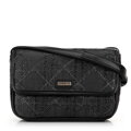 Dámska zapletená crossbody s klopou malá čierna 100-4Y-432-1