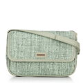 Dámska zapletená crossbody s klopou malá zelená 100-4Y-432-Z