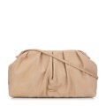 Dámska crossbody kabelka so riasením svetlobéžová 99-4Y-423-9