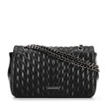 Damska crossbody z ekoskóry w geometryczne pikowanie czarna 99-4Y-604-1
