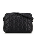 Damska crossbody w geometryczny wzór z ekoskóry czarna 99-4Y-605-1
