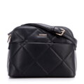 Dámska crossbody s prešívaním, ekokoža, čierna a zlatá 99-4Y-611-1G