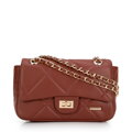 Crossbody z ekokože s geometrickým prešívaním prešívanie, červená 99-4Y-627-4
