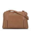 Crossbody damska z ekoskóry dwukomorowa ciemny beż 99-4Y-631-9