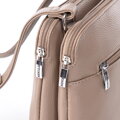 Damska crossbody dwukomorowa z ekoskóry beżowa 99-4Y-610-9