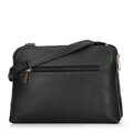 Dámska crossbody kabelka, dvojpriehradková, čierno-zlatá 100-4Y-009-1G