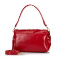 Damska crossbody z ekoskóry w dekoracyjne nity czerwona 100-4Y-207-3
