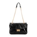 Dámska crossbody z lesklej ekokože čierna 100-4Y-217-1