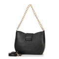 Dámska zapletená crossbody kabelka čierna 100-4Y-415-1