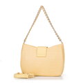 Dámska zapletená crossbody kabelka žltá 100-4Y-415-Y