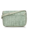 Dámska zapletená crossbody s klopou malá zelená 100-4Y-432-Z