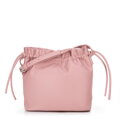 Dámska crossbody kabelka s ozdobnými zaväzovaniami, ružová 100-4Y-435-P