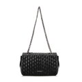 Damska crossbody z ekoskóry w geometryczne pikowanie czarna 99-4Y-604-1