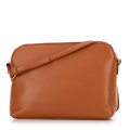 Damska crossbody w geometryczny wzór z ekoskóry jasny brąz 99-4Y-605-5
