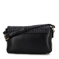 Damska torebka crossbody z przeszyciami czarna 99-4Y-623-1