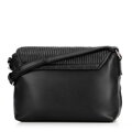 Damska crossbody w pionowe przeszycia z ekoskóry czarna 99-4Y-635-1