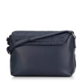 Damska crossbody w pionowe przeszycia z ekoskóry granatowa 99-4Y-635-7