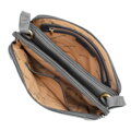 Dámska crossbody kabelka, dvojpriehradková, sivo-zlatá 100-4Y-009-8G