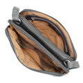 Dámska kabelka crossbody, dvojpriehradková, sivo-strieborná 100-4Y-009-8S