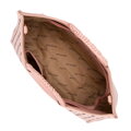 Dámska shopper kabelka z ekokože s geometrickými výrezmi ružová 100-4Y-204-P
