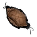 Dámska crossbody kabelka s ozdobnými zaväzovaniami, čierna 100-4Y-435-1