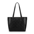 Prešívaná shopper kabelka z eko kože, čierna 29-4Y-608-1