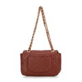 Crossbody z ekokože s geometrickým prešívaním prešívanie, červená 99-4Y-627-4