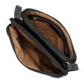 Dámska crossbody kabelka, dvojpriehradková, čierno-zlatá 100-4Y-009-1G
