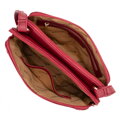 Dámska crossbody kabelka, dvojpriehradková, červená 100-4Y-009-3