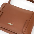 Dámska crossbody kabelka, dvojpriehradková, hnedá 100-4Y-009-5
