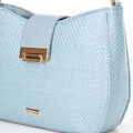 Dámska zapletená crossbody kabelka modrá 100-4Y-415-N