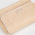Dámska zapletená crossbody s klopou malá béžová 100-4Y-432-9