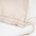 Dámska crossbody kabelka s ozdobnými zaväzovaniami, krémová 100-4Y-435-9