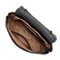 Damska crossbody z ekoskóry w geometryczne pikowanie czarna 99-4Y-604-1