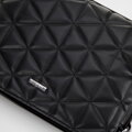 Damska crossbody w geometryczny wzór z ekoskóry czarna 99-4Y-605-1