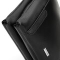 Dámska crossbody kabelka, dvojpriehradková, čierno-strieborná 100-4Y-009-1S