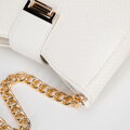 Dámska zapletená crossbody kabelka krémová 100-4Y-415-0
